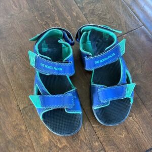 The North Face Girls Sandals Size 5 Blue Green